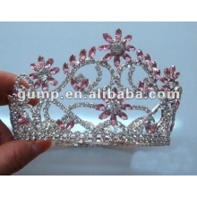 Encantadora mini tiara do Rhinestone da coroa para a festa